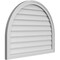 Ekena Millwork Round Top Surface Mount PVC Gable Vent w/ 2"W x 1-1/2"P Brickmould Frame, 36"W x 28"H GVPRT36X2802SN - alternate 2